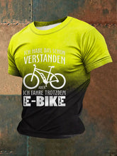 Herren Fahrrad fahren Bedrucktes Kurzarm-T-Shirt
